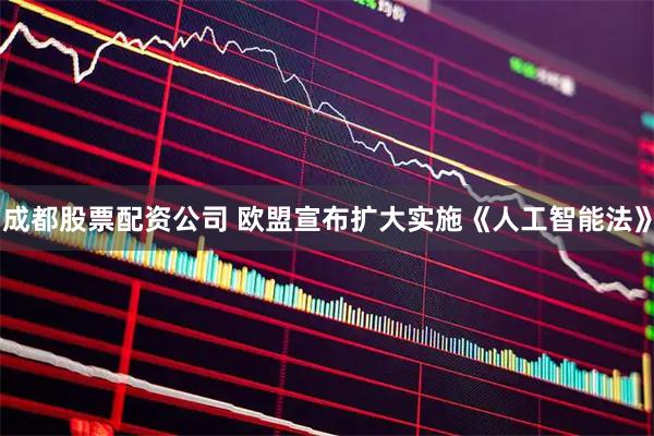 成都股票配资公司 欧盟宣布扩大实施《人工智能法》